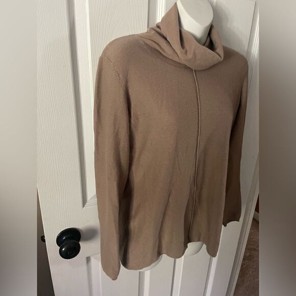 Women’s Calvin Klein Brown Turtleneck Sweater Size Small - Picture 2 of 5